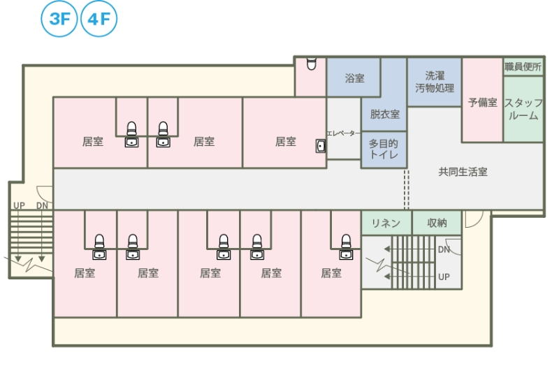 3・4Fフロアマップ