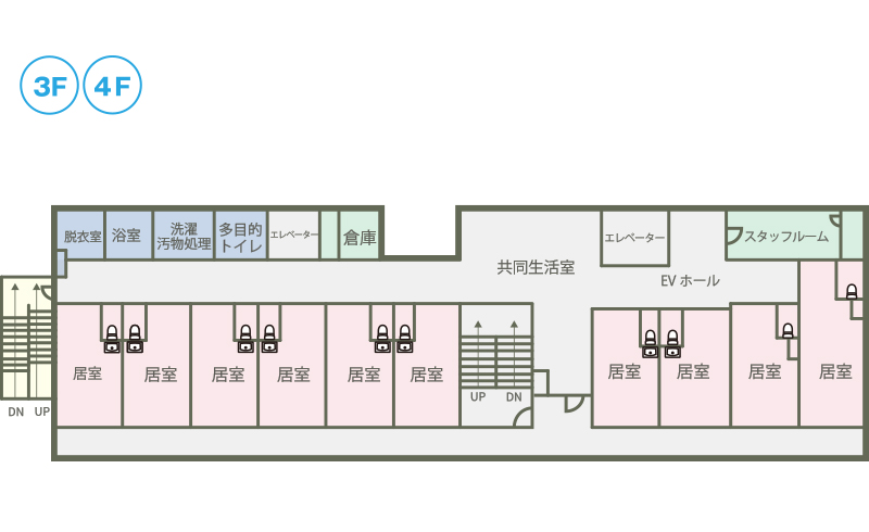 3・4Fフロアマップ